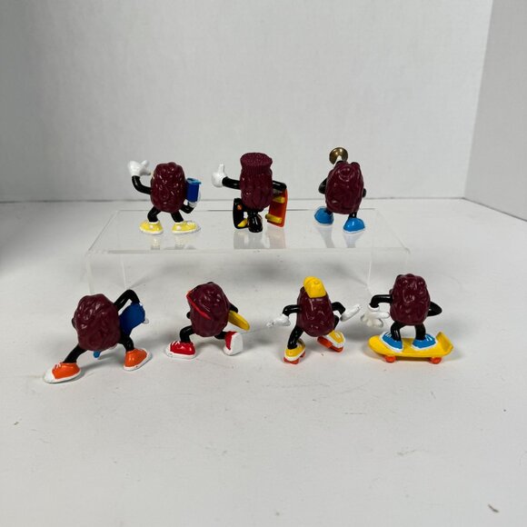 California Raisins PVC Figures Lot of 7 • 1988 Applause Vintage Toys • 80s Colle - Picture 2 of 10
